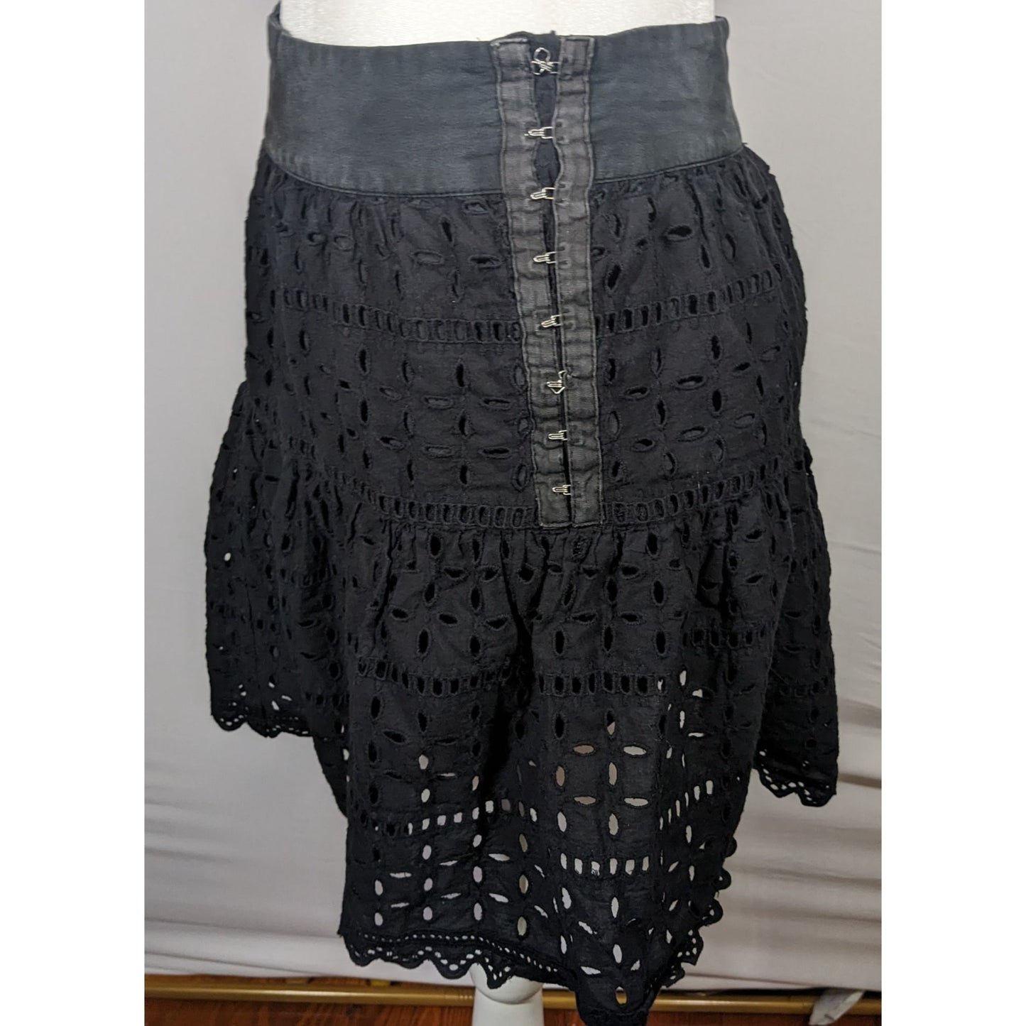 Reformation Gothic Wench Eyelet Skirt With Hook Closure