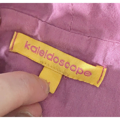 Vintage Kaleidoscope Cropped Pink And Grey Button Jacket Size Medium