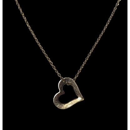 Minimalist Gold Open Heart Pendant Necklace