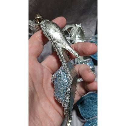 Blue And Silver Glitter Princess Ornaments (11)