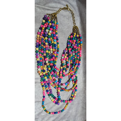 Sassy Jones Makemba Luxe Beaded Bib Necklace