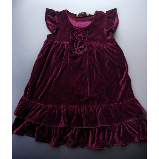 Old Navy Berry Velour Ruffle Dress