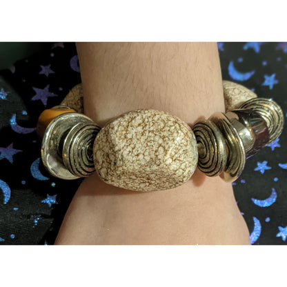 Chunky Earth Tone Stretchy Beaded Bracelet