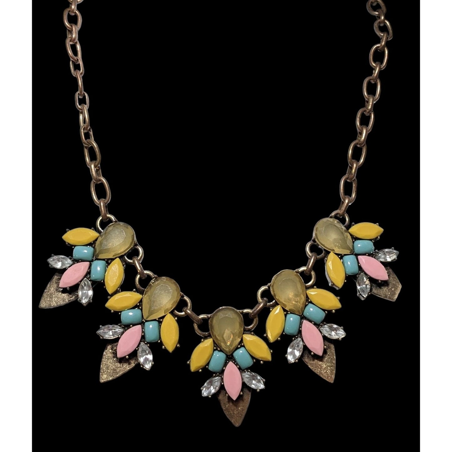 90s Glam Floral Gemmed Necklace