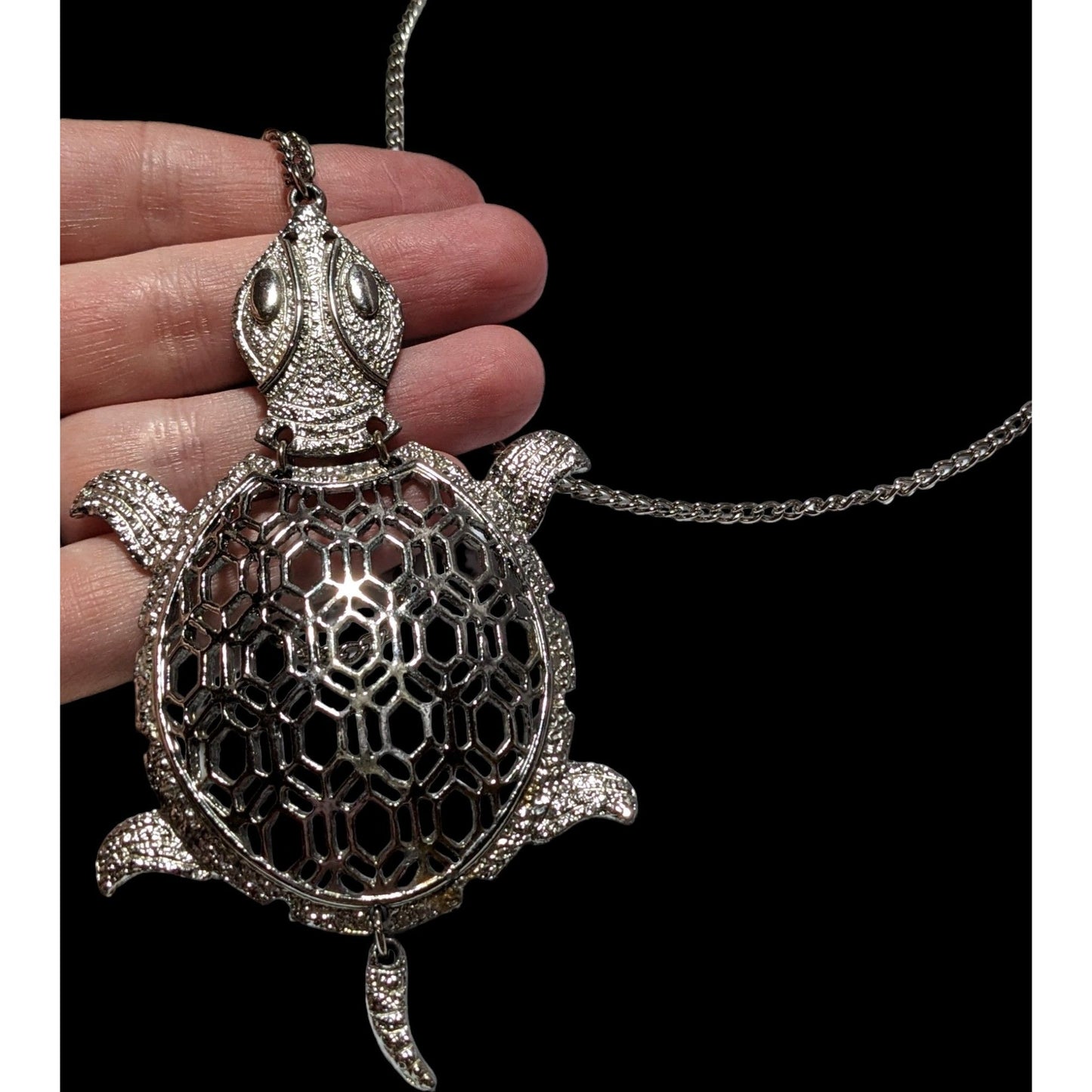 Vintage Articulated Turtle Necklace