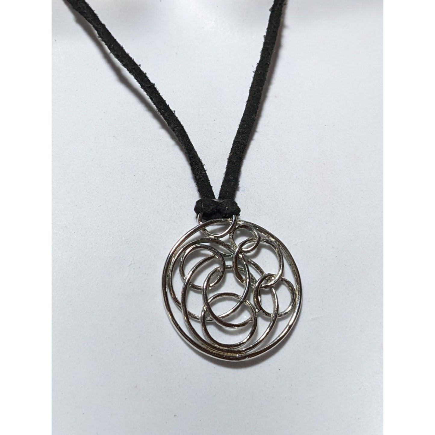 Lia Sophia Silver Wired Swirl Pendant Necklace