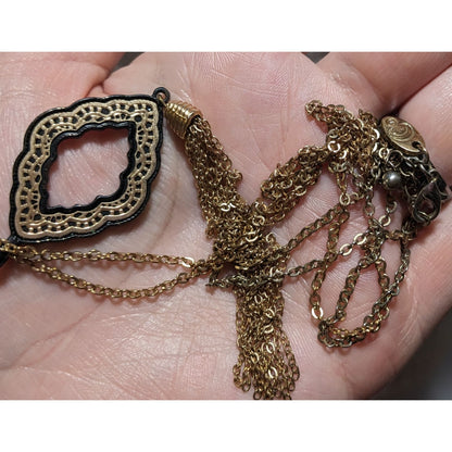 Charming Charlie Gold Tassel Necklace