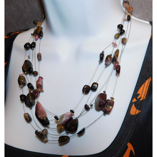 Coldwater Creek Tumbled Gem Stone Necklace