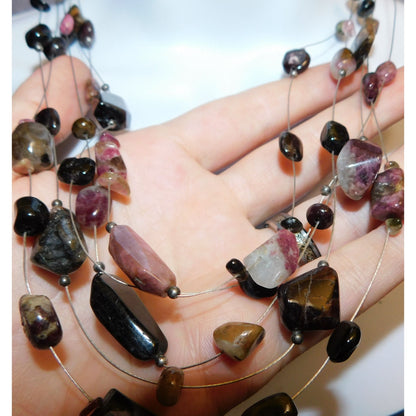 Coldwater Creek Tumbled Gem Stone Necklace