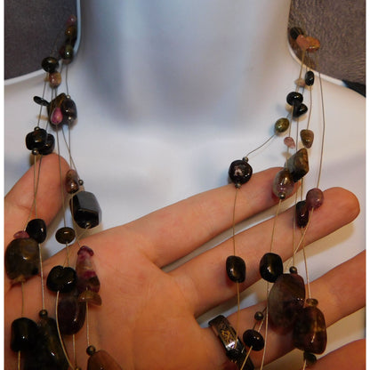 Coldwater Creek Tumbled Gem Stone Necklace