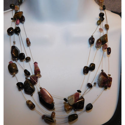 Coldwater Creek Tumbled Gem Stone Necklace