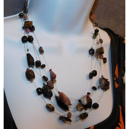 Coldwater Creek Tumbled Gem Stone Necklace