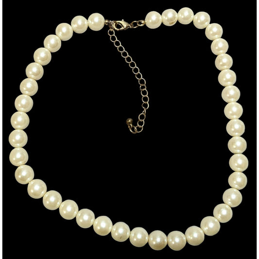 Elegant Cream Faux Pearl Bridal Necklace