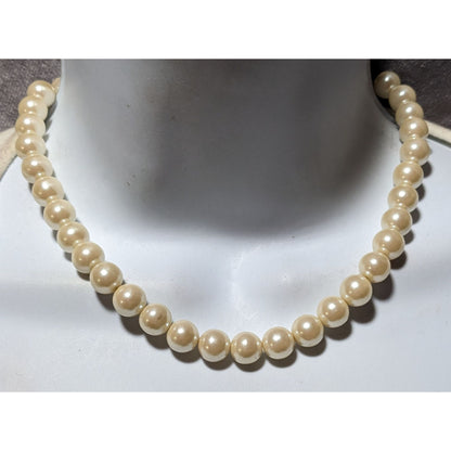 Elegant Cream Faux Pearl Bridal Necklace