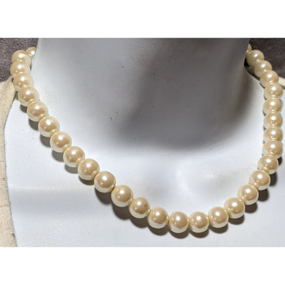 Elegant Cream Faux Pearl Bridal Necklace