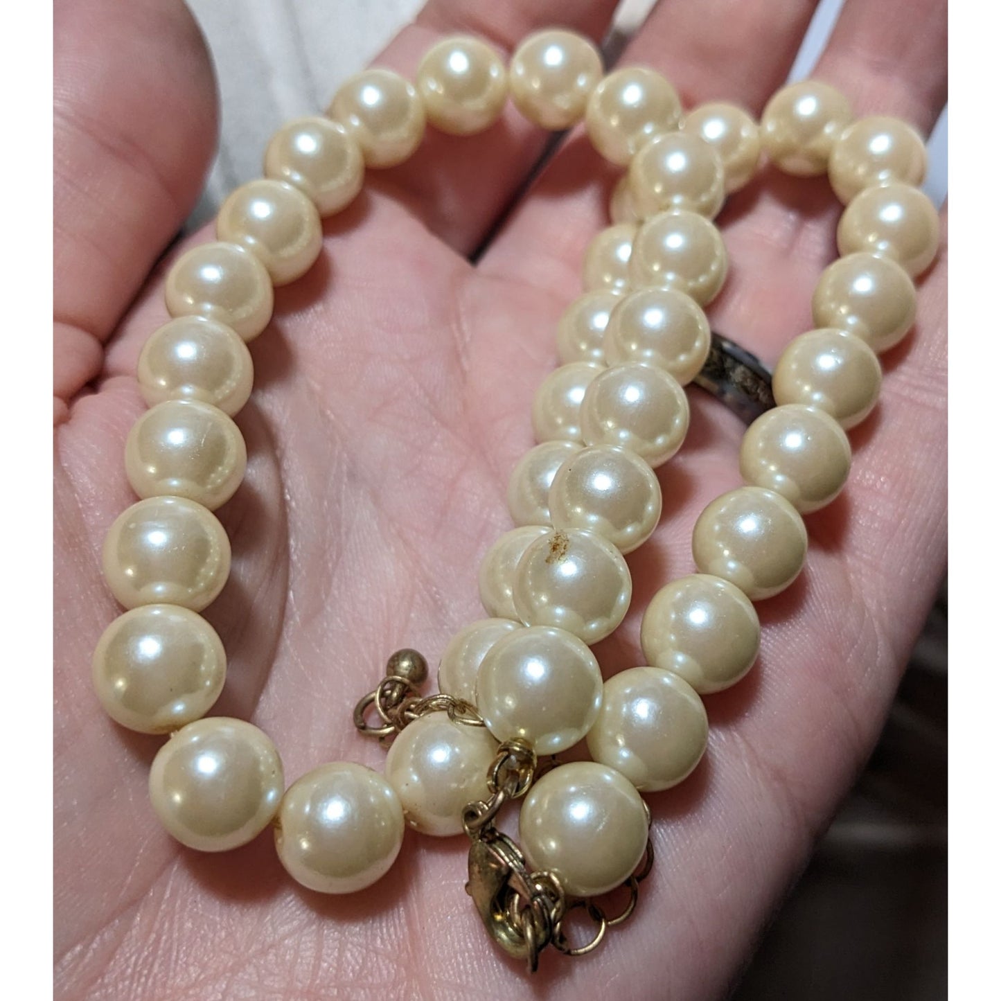 Elegant Cream Faux Pearl Bridal Necklace