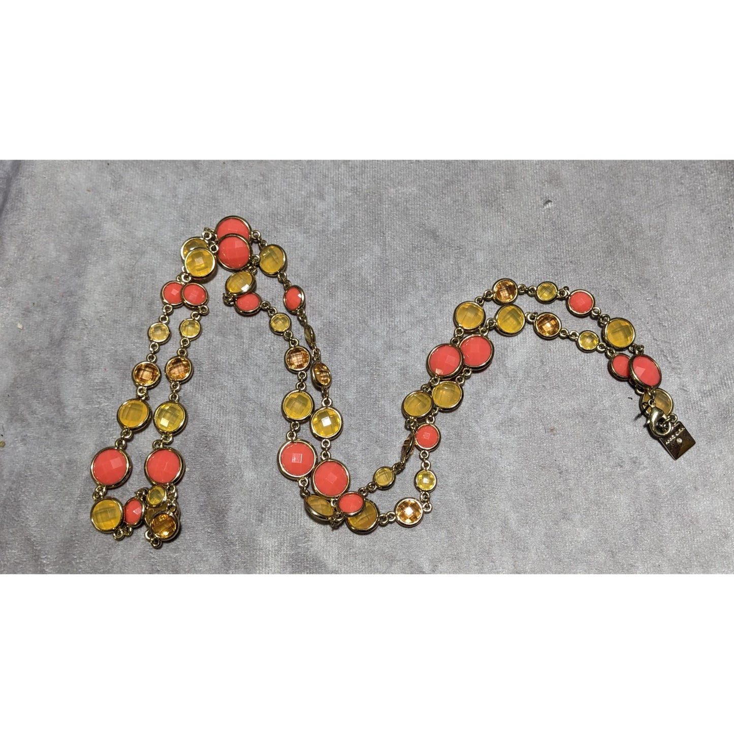 Anne Klein 60s Style Gem Necklace