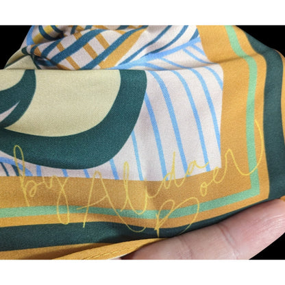 Alida Boer Multicolor Floral Scarf 35"x17" Artful Design