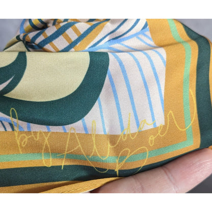 Alida Boer Multicolor Floral Scarf 35"x17" Artful Design