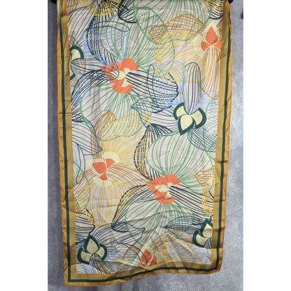 Alida Boer Multicolor Floral Scarf 35"x17" Artful Design