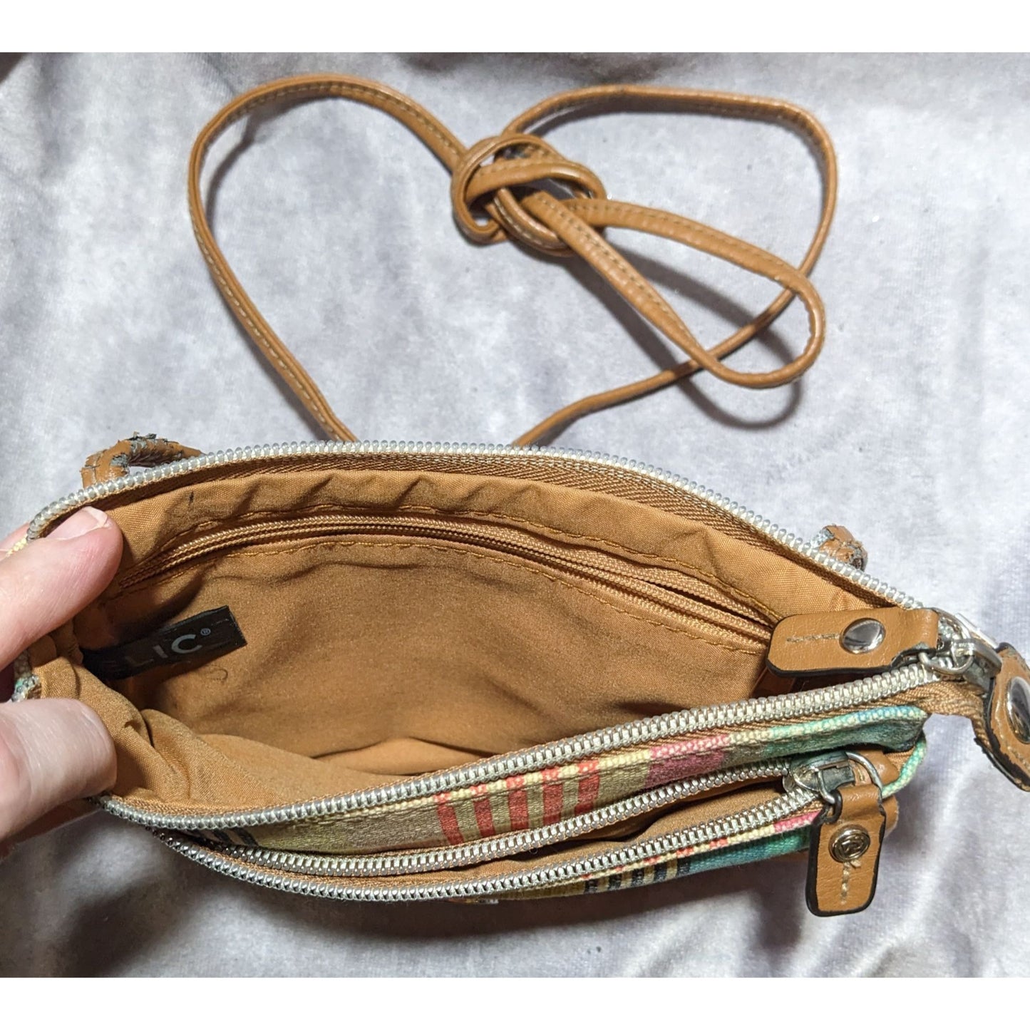 Relic Retro Rainbow Striped Crossbody Bag