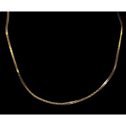 Bright Gold Korea Boston Link Chain Necklace