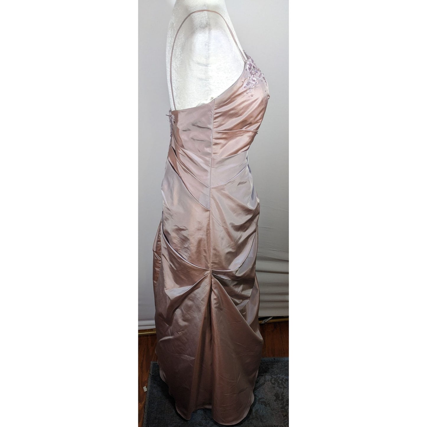 Vintage Saison Blanche Couture Grey/Purple Floral Beaded Prom/Wedding Dress