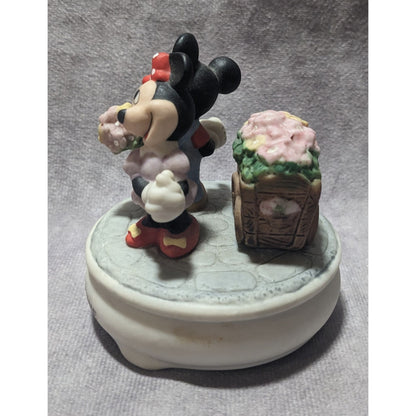 Vintage Mickey And Minnie Ceramic Music Box