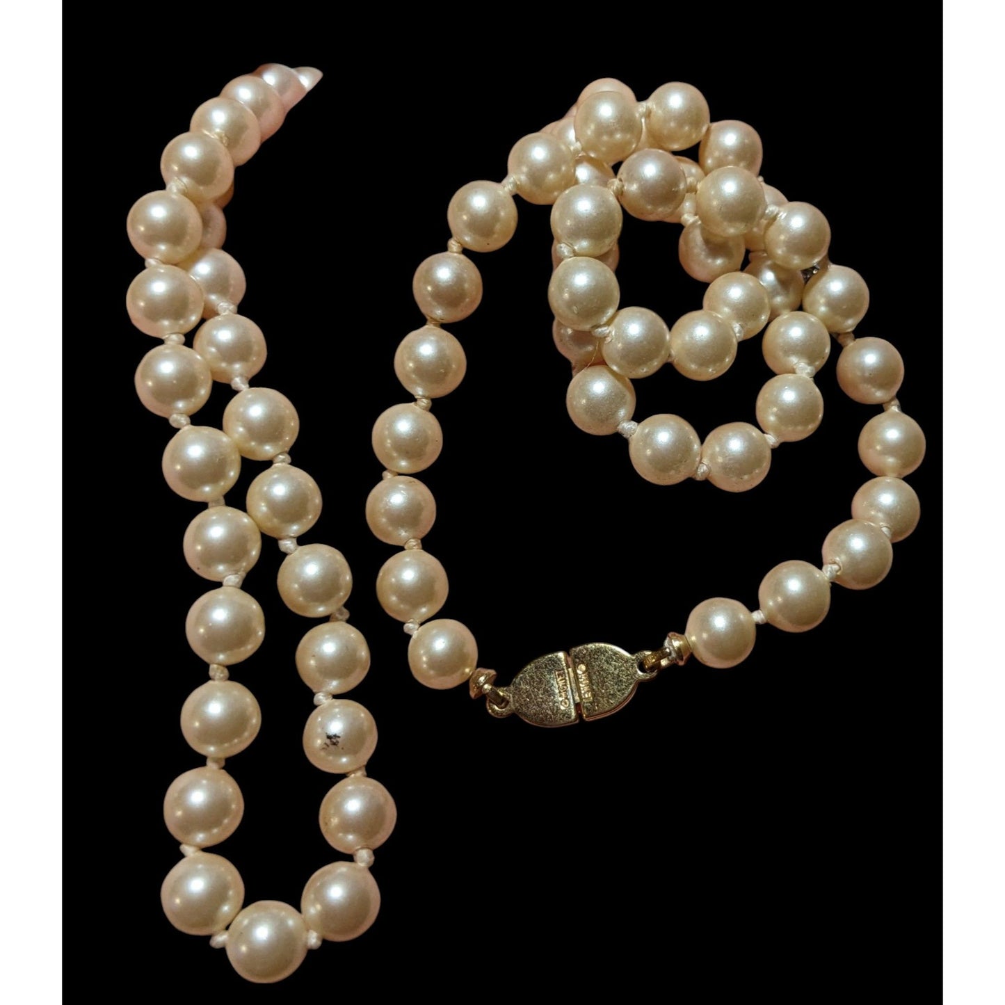 Vintage Glam Monet Beaded Faux Pearl Necklace