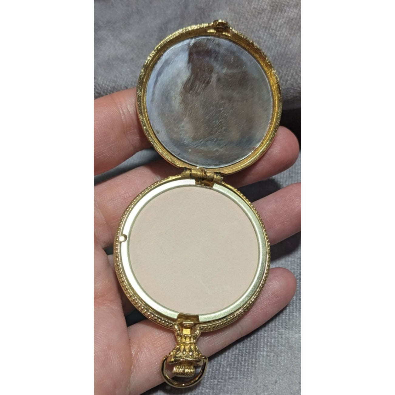 Vintage Gold Pocket Watch Compact