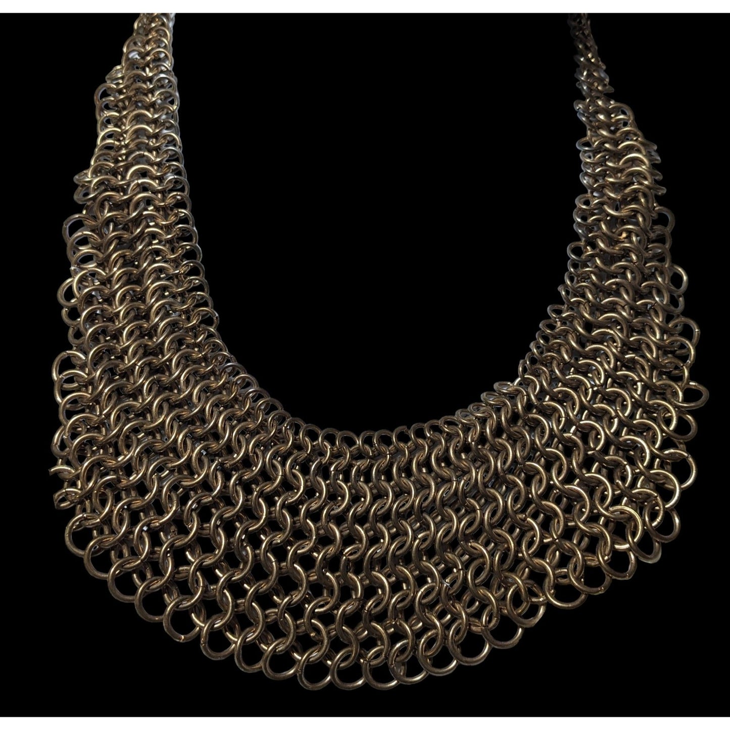 Aldo Gold Chain Maille Glam Bib Necklace