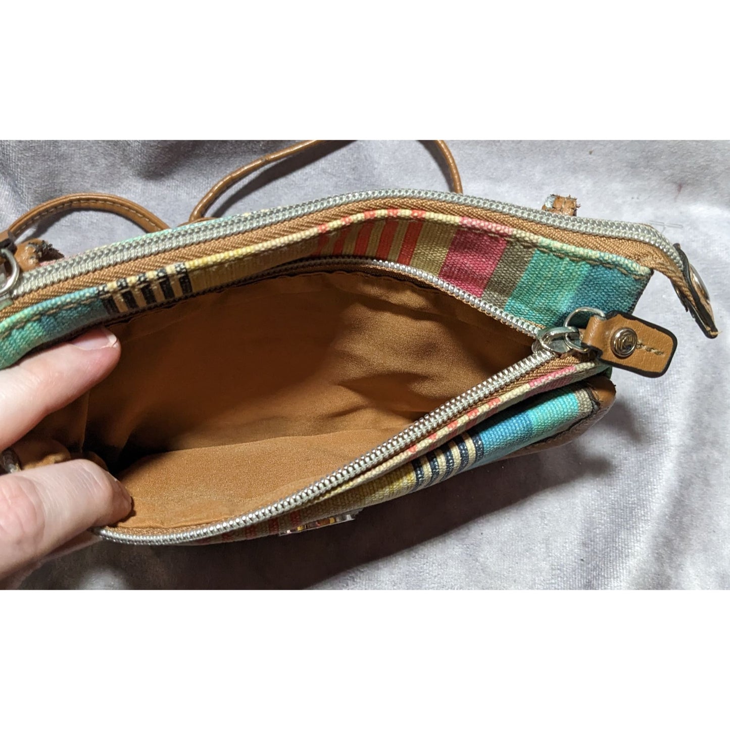 Relic Retro Rainbow Striped Crossbody Bag