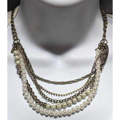 Multilayer Glam Beaded Necklace