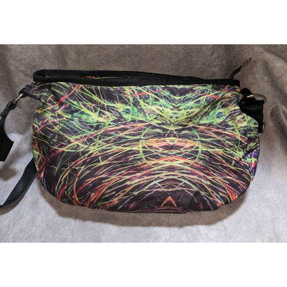 Kipling Vintage 90s Crossbody Bag With Abstract Pattern & Multiple Pockets