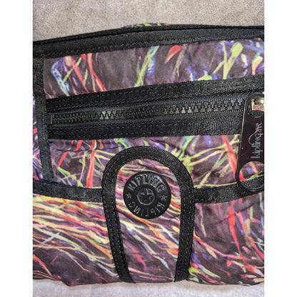 Kipling Vintage 90s Crossbody Bag With Abstract Pattern & Multiple Pockets