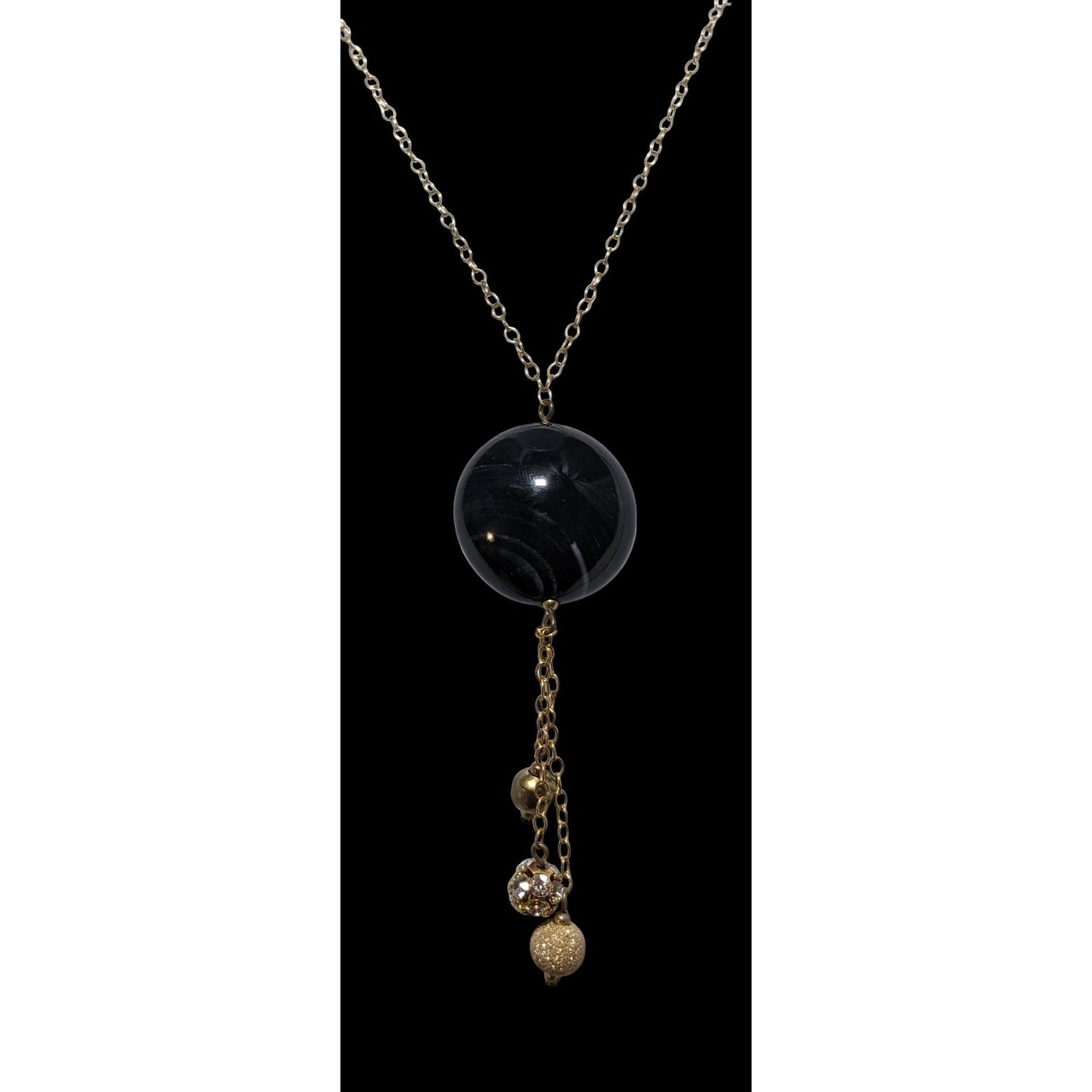 Candice O USA Pendant Gemstone Tassel Necklace