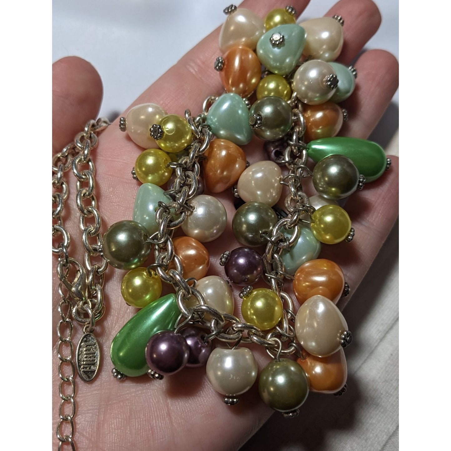 Pier 1 Imports Pastel Pearl Cluster Necklace