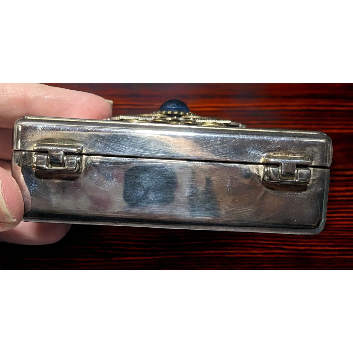 Bejeweled Silver Plated Trinket Box