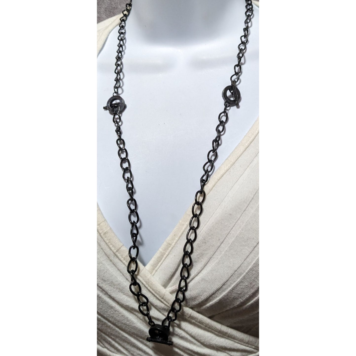 Black Toggle Chain Necklace