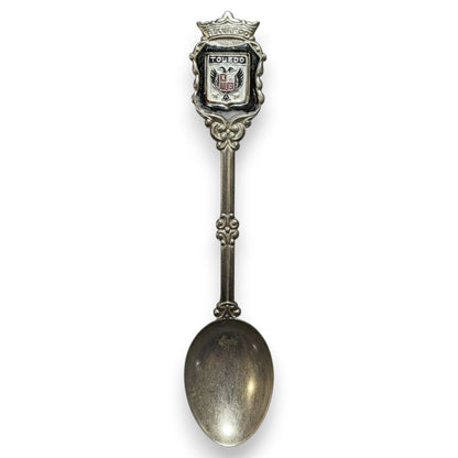 Vintage Ornate Metal Silver Tone Toledo Spain Souvenir Spoon 4 3/4 Inch