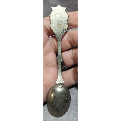 Vintage Ornate Metal Silver Tone Toledo Spain Souvenir Spoon 4 3/4 Inch