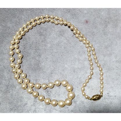 Vintage Monet Graduated Faux Pearl Necklace