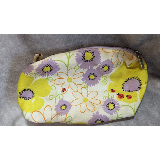 Y2K Cottagecore Clinique Floral Cosmetic Bag Ladybug Daisy Makeup Pouch