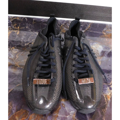 Melissa "Love System" Black Perforated Lace-Up Shoes With Metallic Details Womens Size 8