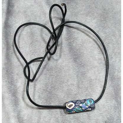 Handmade Polymer Clay Bead Tie On Pendant Necklace