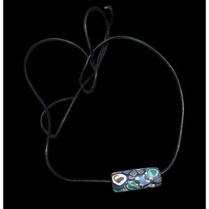 Handmade Polymer Clay Bead Tie On Pendant Necklace