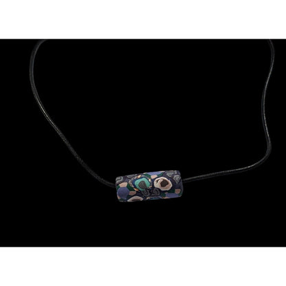 Handmade Polymer Clay Bead Tie On Pendant Necklace