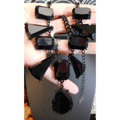 Vintage Gothic Chunky Gemmed Statement Necklace