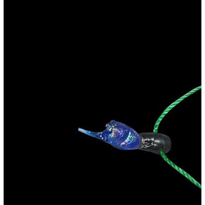 Christmas Light Bulb Necklace With Green Cord