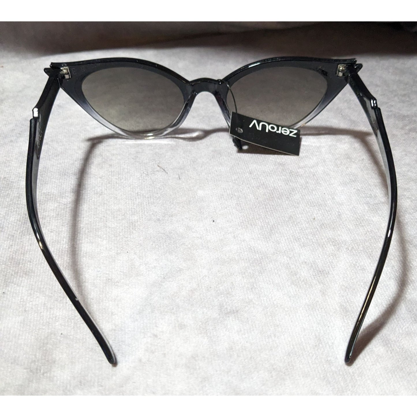 ZeroUV Retro Glam Goth Cateye Sunglasses